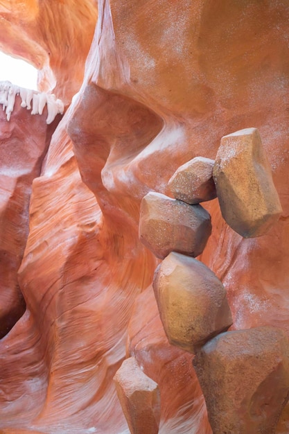 Brown sandcolored stone tiles on the wall