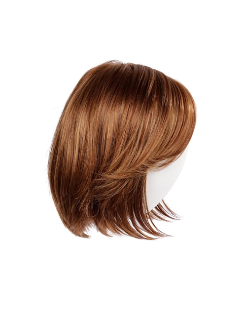 Brown shiny hair on white background, isolated