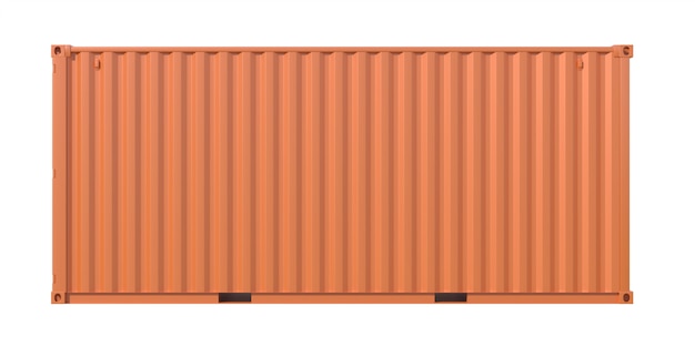 Brown ship cargo container