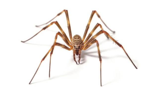 Brown Spider Perched on White Surface