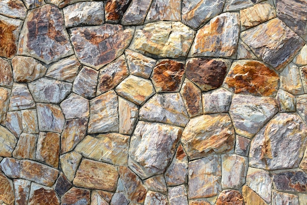Brown stone wall texture and background