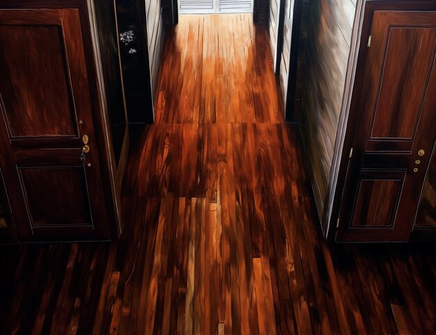 brown striped floor