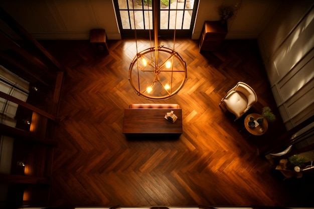 brown striped floor