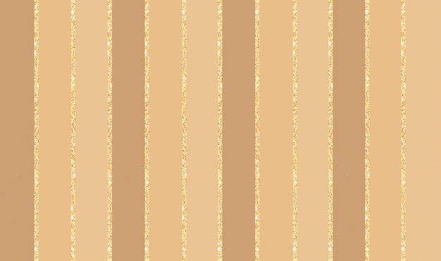 Brown Stripes bordered in Gold on a Cream Natural Background