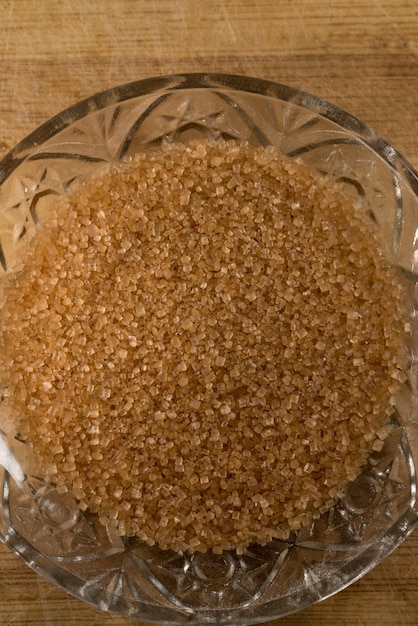 Brown Sugar In A Glass Bowl