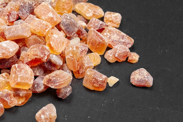 Brown sugar rock organic crystalline close up