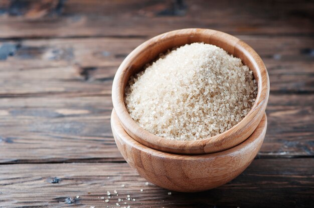 Brown sugar on the vintage table