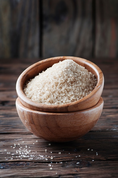 Brown sugar on the vintage table