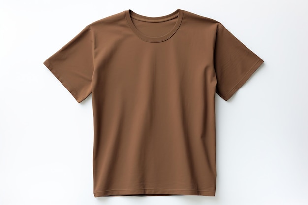 写真 透明な背景に隔離された茶色のtシャツ