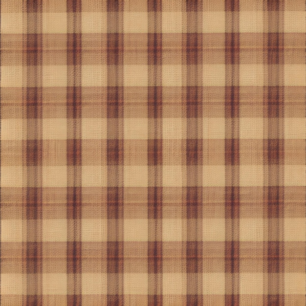 Photo a brown and tan plaid fabric by person.