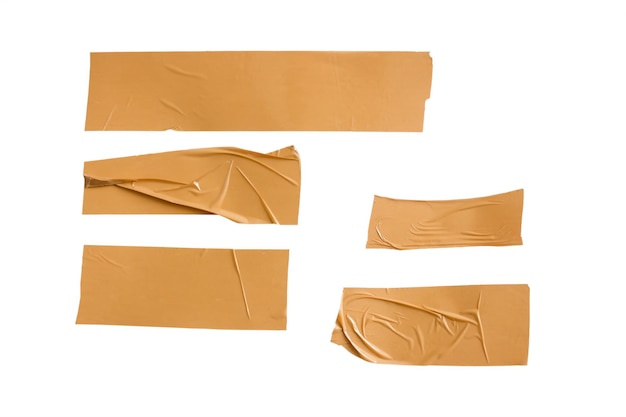 Brown tape isolated on white background Sticky tape