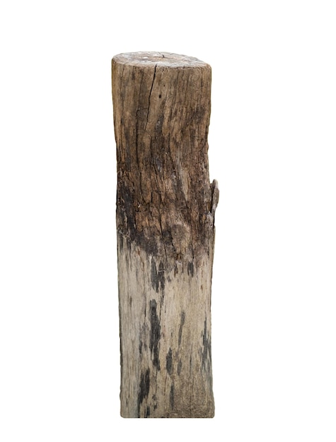 Brown timber stand,isolated on background