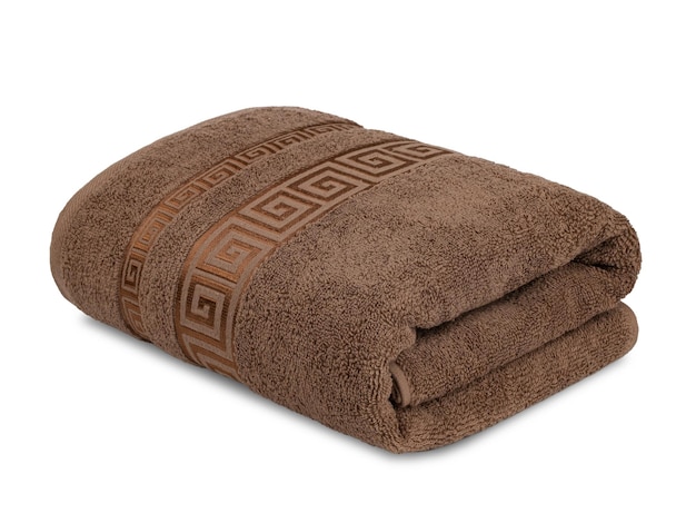 Photo a brown towel with a design on the front