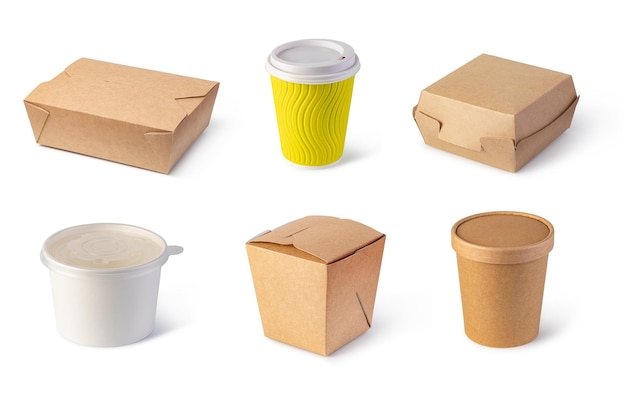 Brown unlabeled paper food box