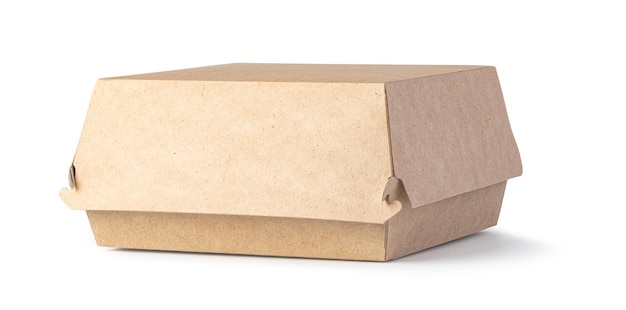 Brown unlabeled paper food box