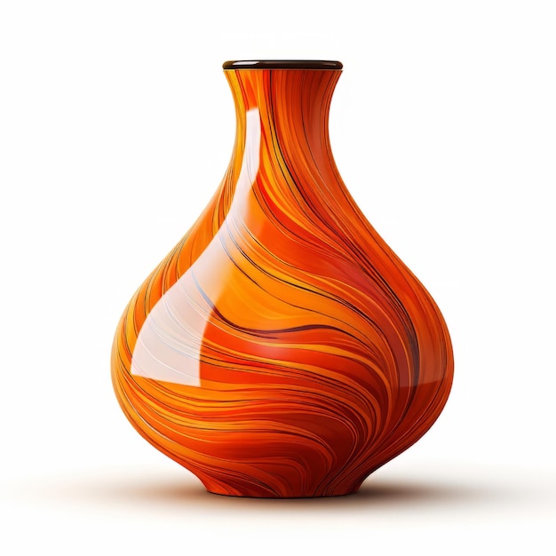 Brown vase isolated with white background