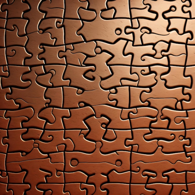 A brown wall with the words " puzzle " on it.