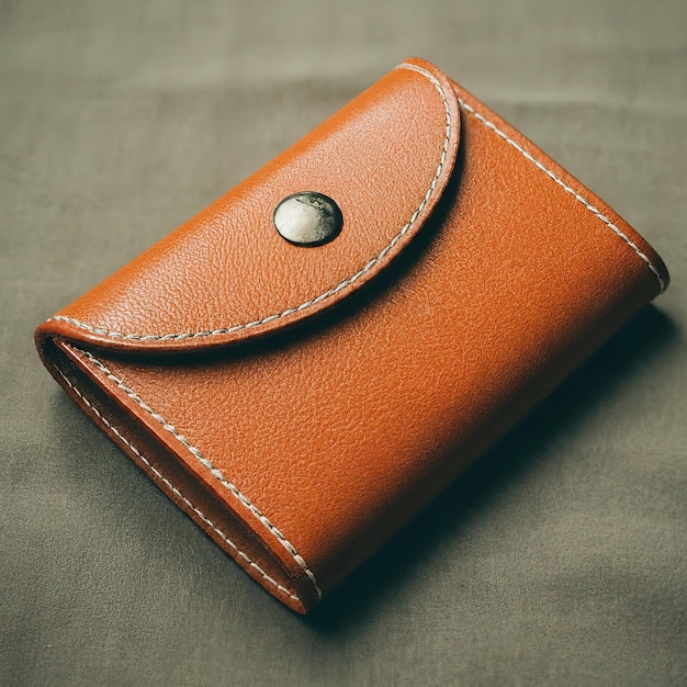 brown wallet on wooden table