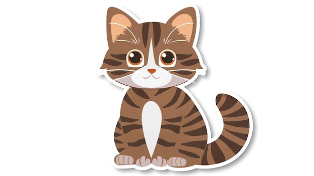 коричневая и белая кошка с коричневым лицом и коричневым полосатым хвостом