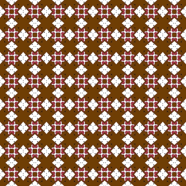 A brown and white pattern with a white star and a red star.