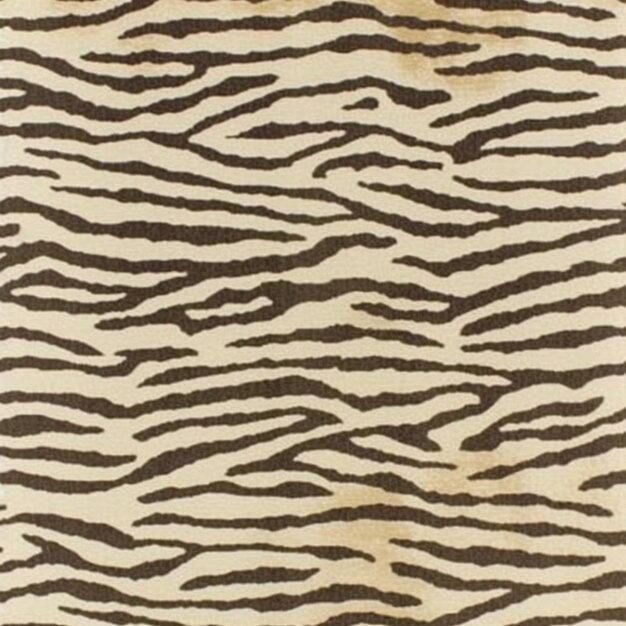 Photo a brown and white rug with a zebra print on it generative ai