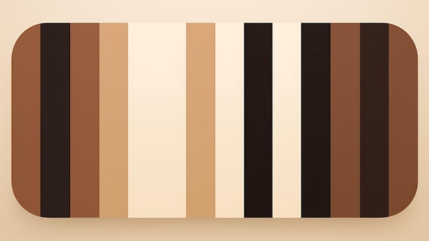Photo a brown and white shelf with a brown and black striped pattern