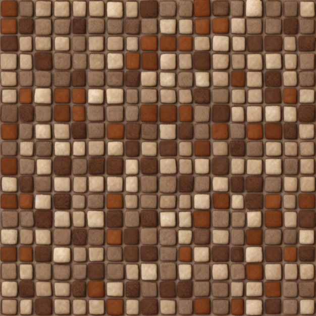 Photo a brown and white tile with a brown background with a pattern of squares and squares.