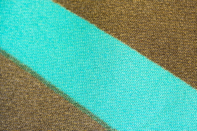 Brown with blue background of knitted