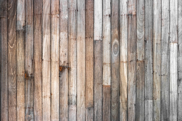 Photo brown wood plank wall texture background (natural wood patterns) for design.