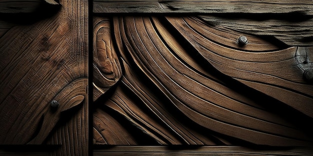 Photo brown wood texture macro detail wallpaper generated by artificial intelligence