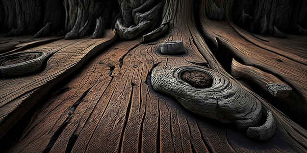 Brown wood texture macro detail Wallpaper Generated by artificial intelligence