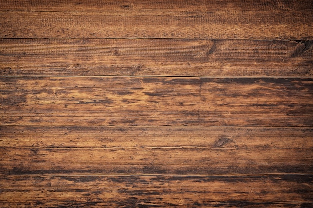 Brown wood texture old planks table background