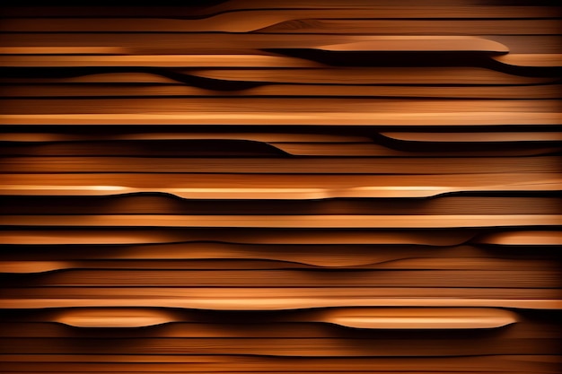 A brown wood texture with wavy lines and curves