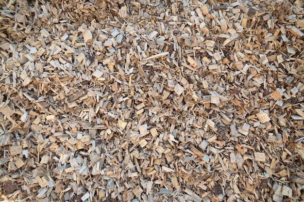 Brown wooden chips as background