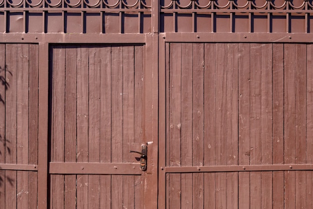 Brown wooden fence