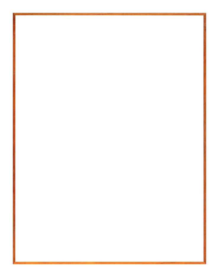 Photo brown wooden frame isolated on the white background