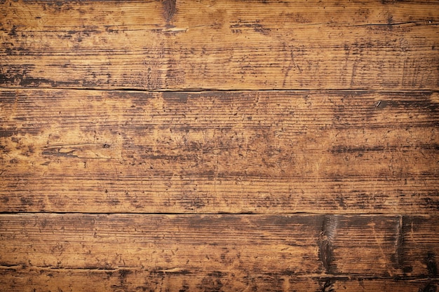 Brown wooden table background wood texture of floor boards or wall