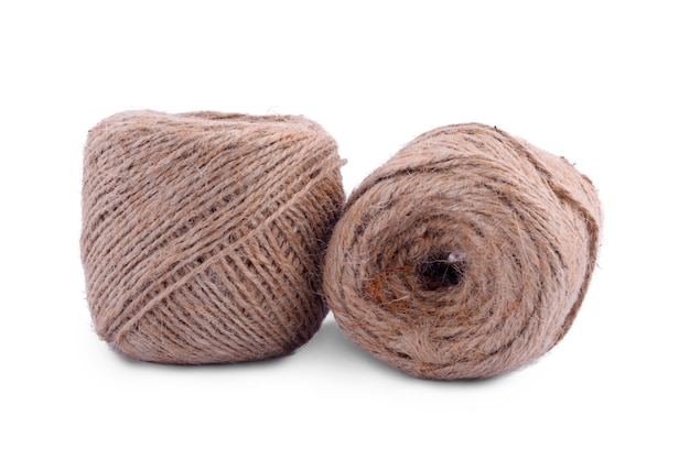 Brown wool yarn