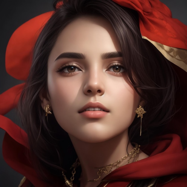 browneyed girl in Victorian style