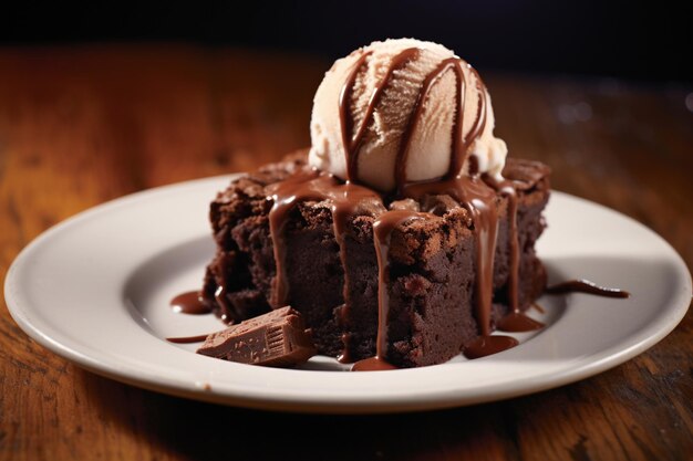 Brownie chocolate ice