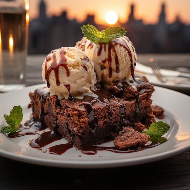 brownie dessert brownies ice chocolate