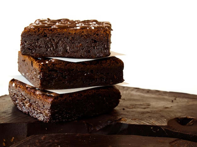 The brownie is like a cross between a cake and a cookie in texture.