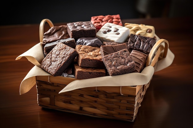 Brownie Lovers geschenkmand met diverse smaken