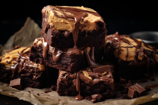 Brownies with peanut butter