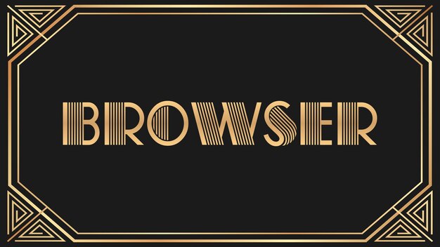 Browser Jazz Gold Text