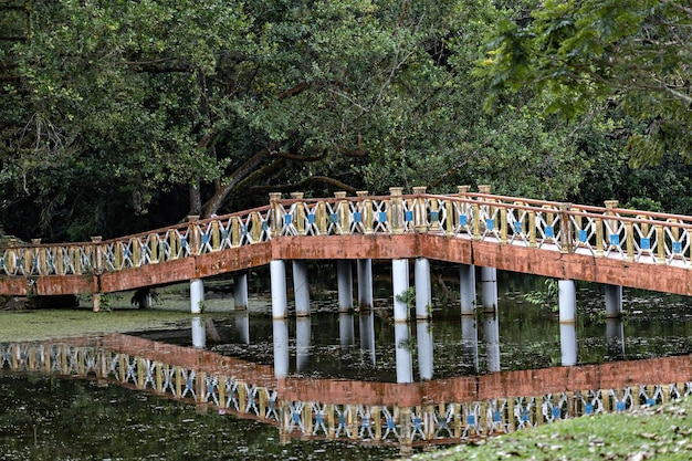 Brug in Taining Lake Gardens Park, Maleisië