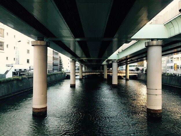 Foto brug over de rivier in de stad