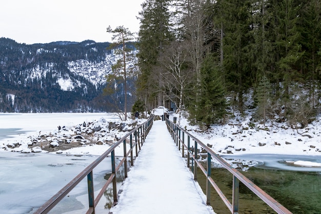 Brug over het meer eibsee