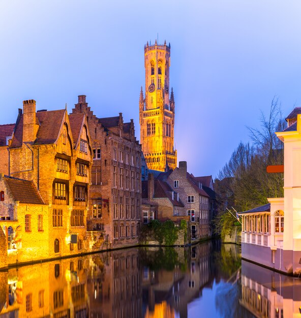 Bruges, Belgium sunset