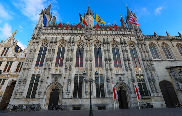 Bruges City Hall one of the oldest city halls in the entire Netherlands region Bruges Belgium